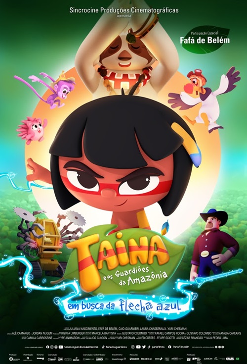 Pôster do filme Tainá e os Guardiões da Amazônia - Em Busca da Flecha Azul